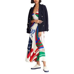 Ralph Lauren Blue Cp-93 Silk Dress